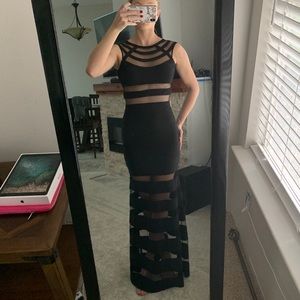 Betsy and Adam Long Black Formal